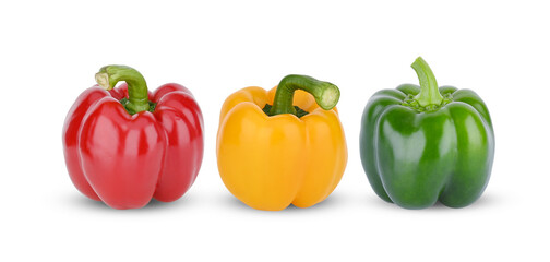  fresh chilli pepper sweet on white background