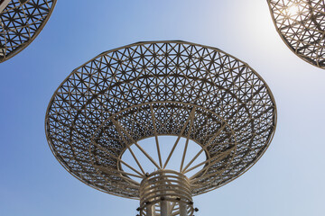 Dubai, UAE,  sky view from Bluewaters island