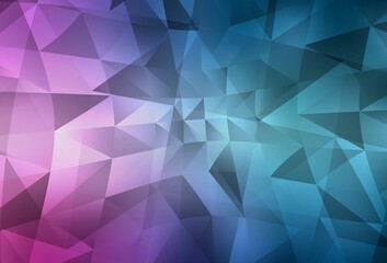 Obraz premium Light Blue, Red vector gradient triangles texture.