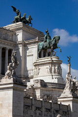 Obraz premium Italy. Rome. The ancient monument of Vittorio in the square of Venice.