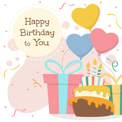 Vector illustration for celebration and Happy Birthday concept.