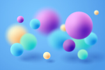 Abstract colorful 3d ball, background and banner