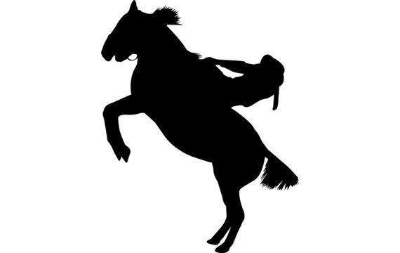 jineteada gaucha Silhouette Vector