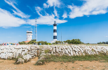 Chassiron lighthouse and semaphore on the Ile d'Oléron in France