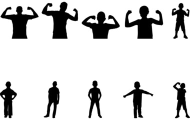 Childhood Boy Cancer Awareness   Silhouette Vector