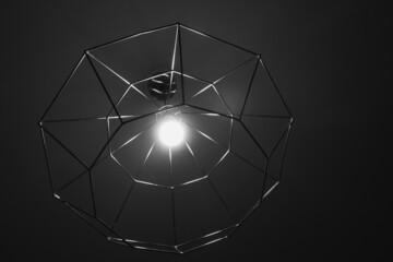 Modern minimalistic style lamp in black and white