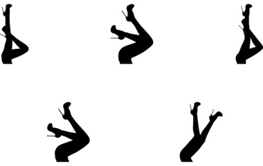 Woman legs with stockings Silhouette Vector