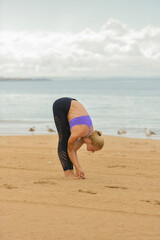yoga on the beach 