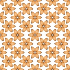 orange abstract flowers on a white background. pop art. seamless monochrome floral pattern. template, print.