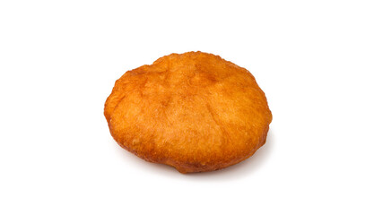 Peremech fried in oil isolated over white background