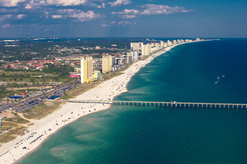 Fototapeta na wymiar aerial view of beach
