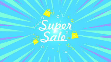 Super sale banner. Discount banners. Vector illustration. super sale pop