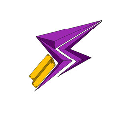 Abstract design of the lightning logo