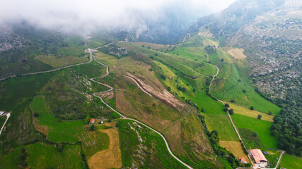 In this image you can see the fantastic valley of Asón, located in Cantabria in Spain. The river that gives its name to the valley runs through this valley. Beautiful green mountains in which there is