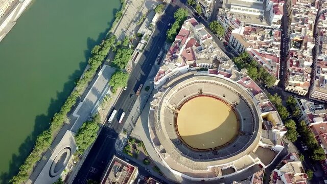 Bullring of the Real Maestranza de Caballeria in Sevilla, Spain