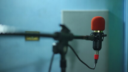 microfone em estúdio
