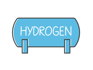 tank with hydrogen icon- vector illustration