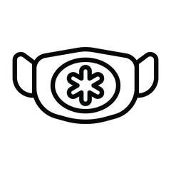 Face Mask Healthcare Medical, vector graphic Illustration Icon.