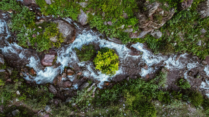 Drone Shot of a stream