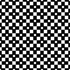 Black crosses and white background. Vector seamless ornament. Checker crosses and empty white space like chessboard or plaid.