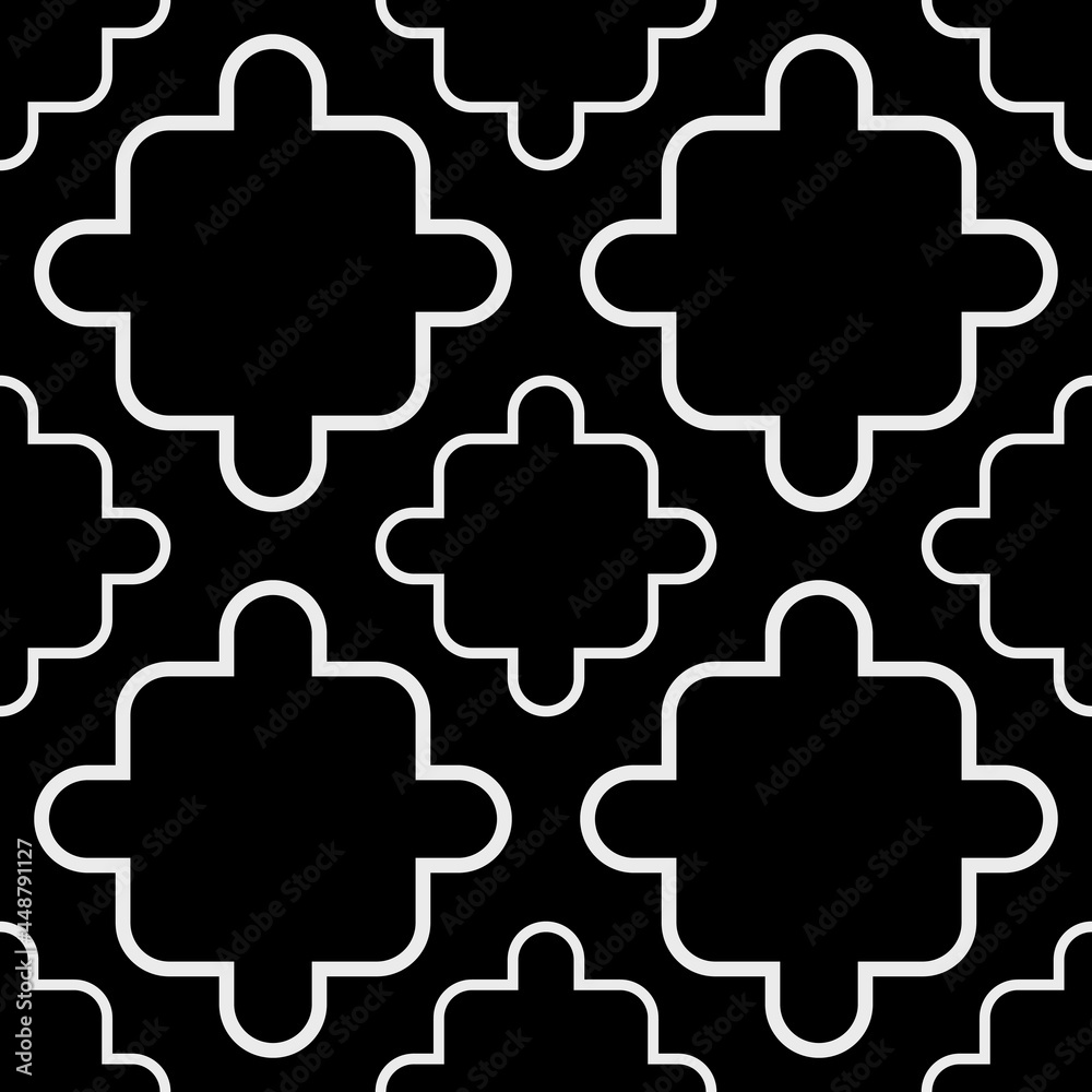 Poster minimal shape on black background. vector.