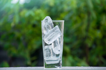 ice cubes in a glass