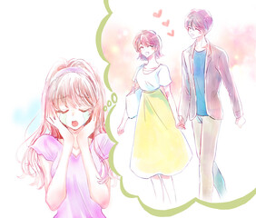 失恋してショックを受ける女の子