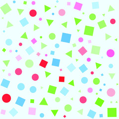 Seamless pattern with colorful shapes