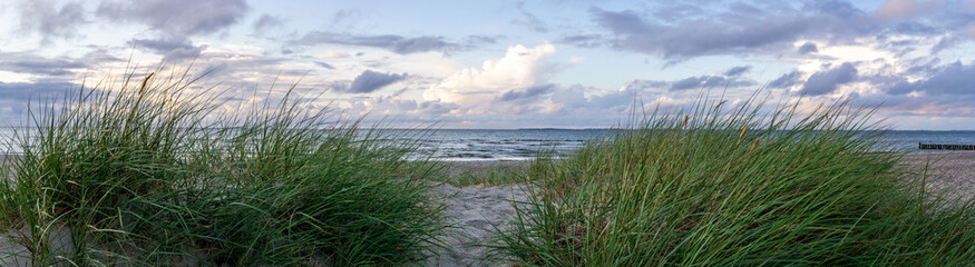 Panorama Dünen Ostsee Wellen 