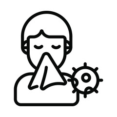 Sickness Healthcare Medical, vector graphic Illustration Icon.