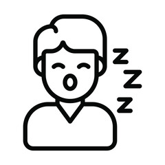 Sleeping Healthcare Medical, vector graphic Illustration Icon.