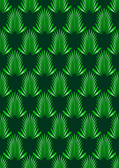 emerald tropical leaves on a dark green background. monochrome seamless pattern. beautiful vertical cover. floral print, template.