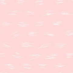 Fototapeta na wymiar dusty pink scratched lines primitive hand drawn seamless pattern. vector doodle endless pattern for textile wrapping digital paper template