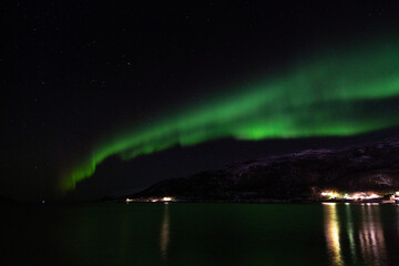 Naklejka na ściany i meble Northern lights in Norway 