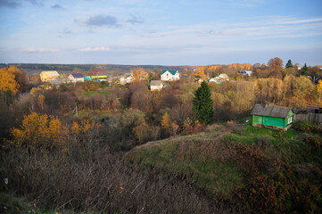 View on village in the East of Belarus  - 448808960