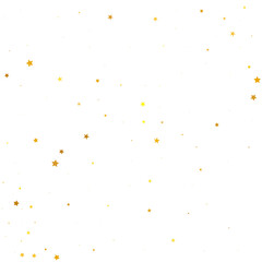 Yellow Stars Cosmos. Orange Texture Poster. Gold Confetti Background. Golden Falling Invitation Glitter Holiday. Celebration Sky. Starry Space. Sparkling Greeting.