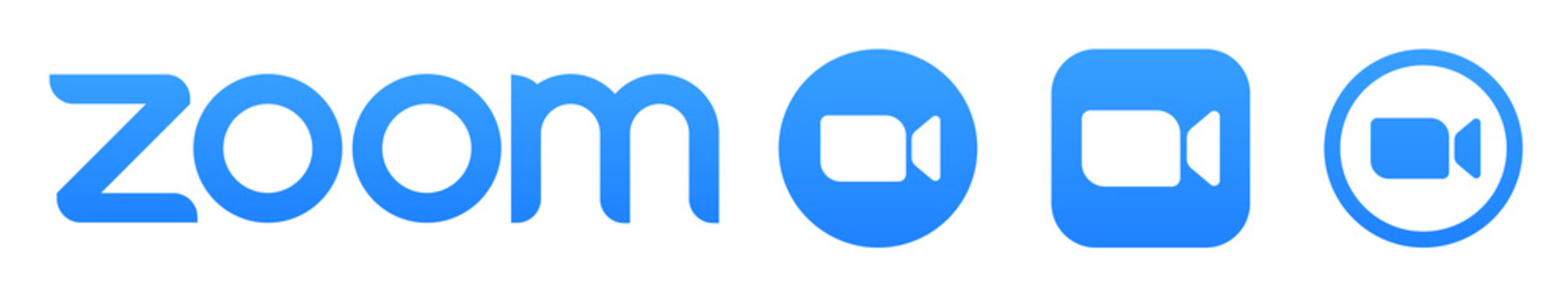 Zoom logo. Zoom app symbol. Zoom video conference software icon. Audio conferencing, webinars, chat - stock vector editorial.