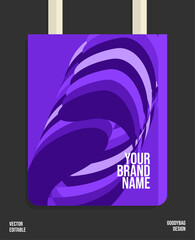 Modern style abstract art, suitable for shopping bags, tote bags, clothes designs, and many others, editable and printable design. purple theme