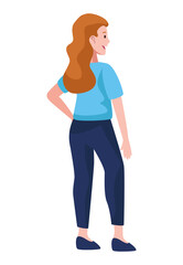 Fototapeta premium woman standing character