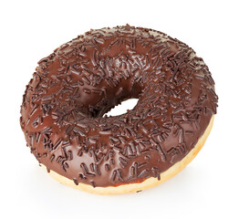 Donut isolated on white background. American concept.