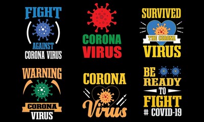 Corona Virus T-Shirt Design Bundle
