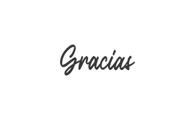 Gracias vector lettering. Thank you in Spanish. Phrase handwritten calligraphy.