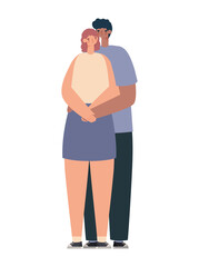 young couple illustration