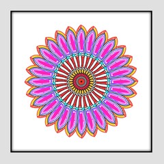 Framed floral pattern illustration design.