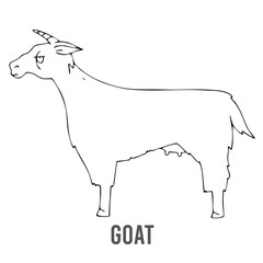 Coloring page for preschool children. Learn numbers for kindergartens and schools. Educational game. Vector illustration