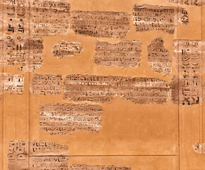 Fototapeta premium Ancient Egyptian wall manuscripts, Karnak Temple, Luxor