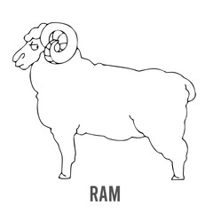 Coloring page for preschool children. Learn numbers for kindergartens and schools. Educational game. Vector illustration