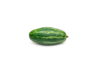 Green pointed gourd vegetable on isolated white background