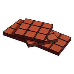 Isolated sweet chocolate bar dessert Vector illustration