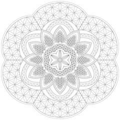 Leaf Flower Petal Coloring Mandala Art Simple Graphic Shape Vector Floral Oriental Outline Vintage Decorative Elements Pattern Illustration Islam Arabic Indian Turkish Mystic Religion Morals Lotus